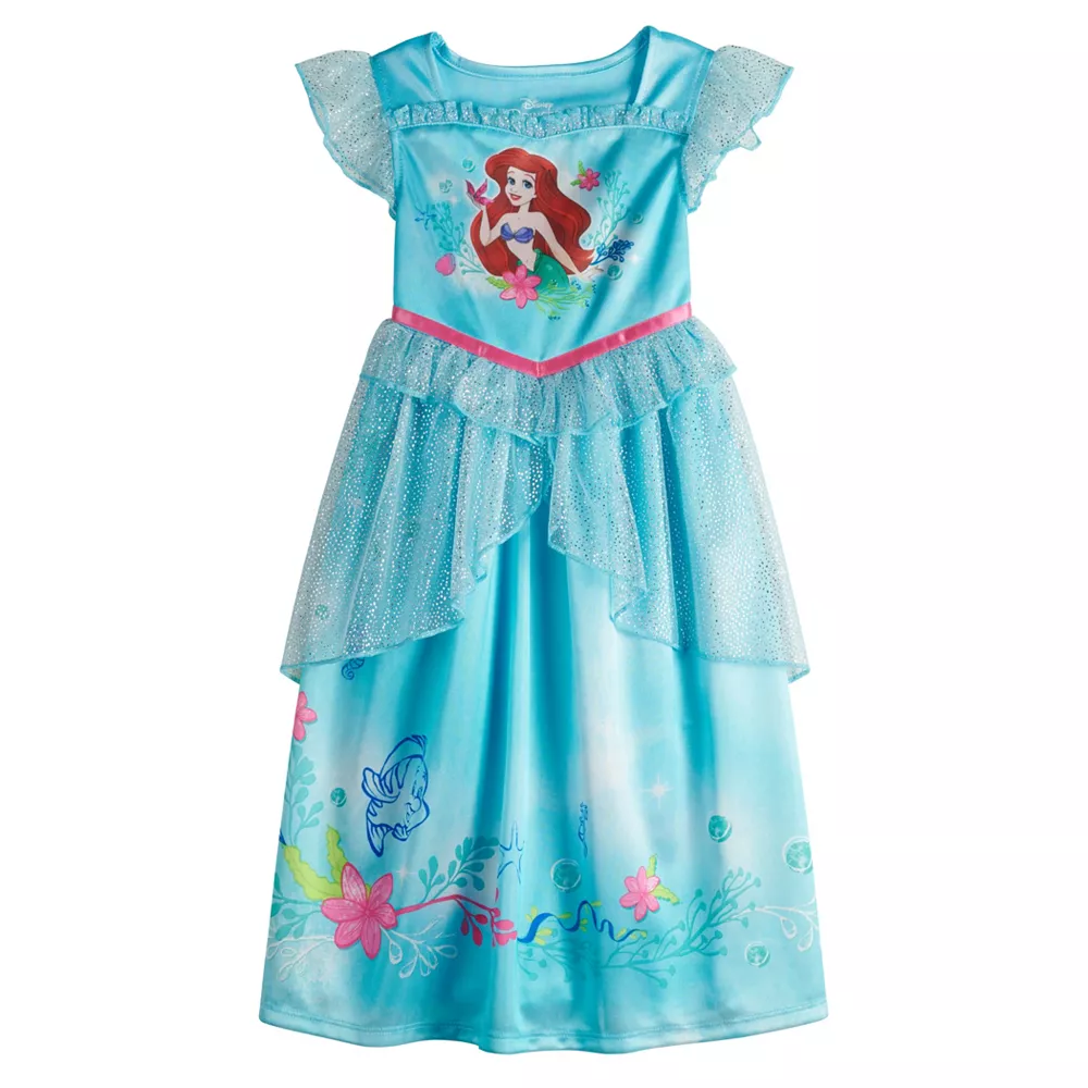 Disney's The Little Mermaid Toddler Girl Ariel Night Gown 1 Disney's The Little Mermaid Toddler Girl Ariel Night Gown