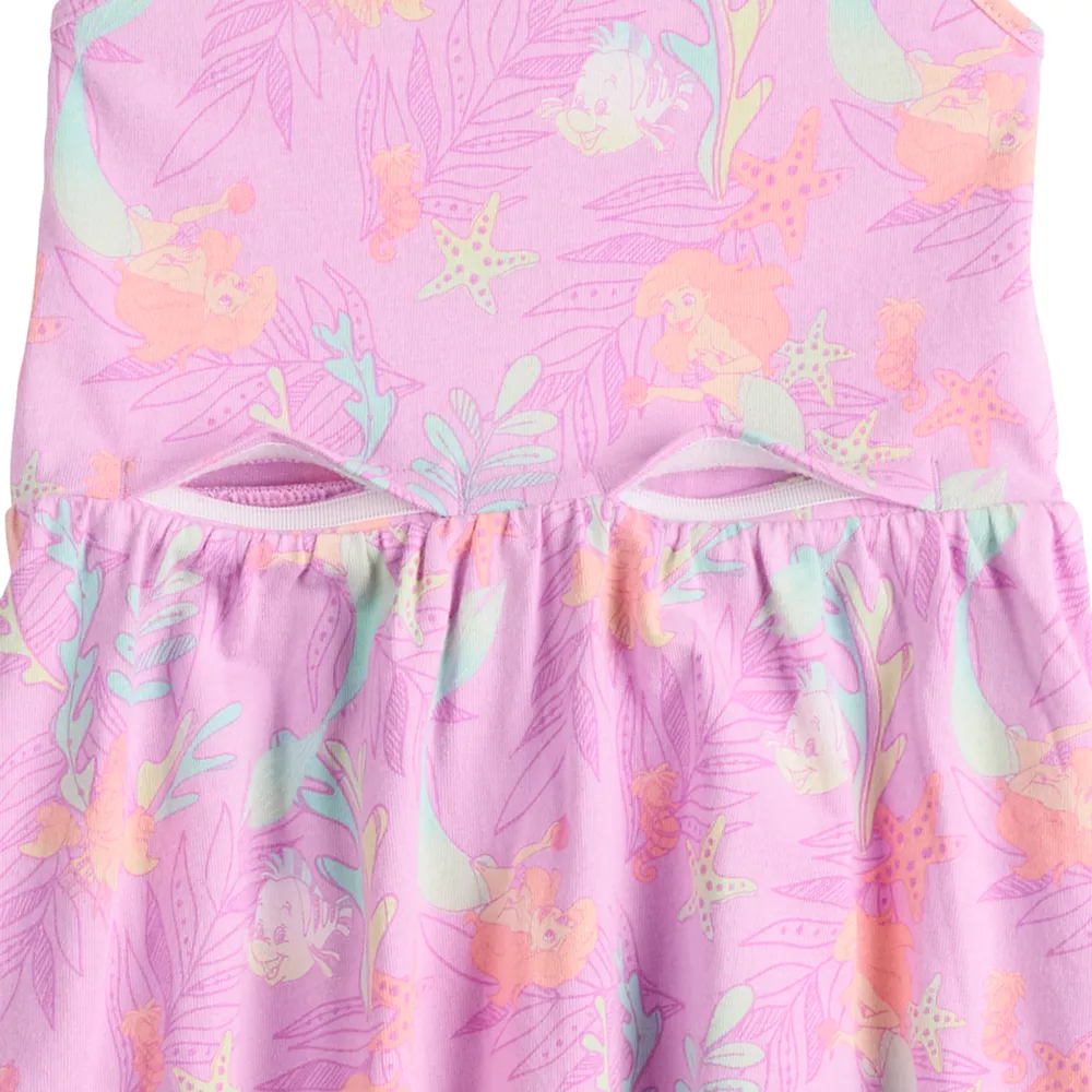 Toddler Girl Disney The Little Mermaid Adaptive Sensory, Easy Dressing, & Abdominal Access Tank Top Skater Dress by Jumping Beans® 2 Toddler Girl Disney The Little Mermaid Adaptive Sensory, Easy Dressing, & Abdominal Access Tank Top Skater Dress by Jumping Beans® - Image 2