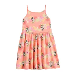 Toddler Girl Disney Mickey Mouse Tropical Print Adaptive Sensory, Easy Dressing, & Abdominal Access Tank Top Skater Dress by Jumping Beans®