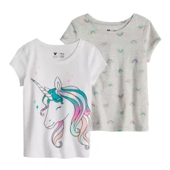 Alternative view of Toddler Girl Jumping Beans® Core Crewneck Tee 2-Pack