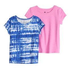 Alternative view of Toddler Girl Jumping Beans® Tie Dye & Solid Core Tees 2-Pack