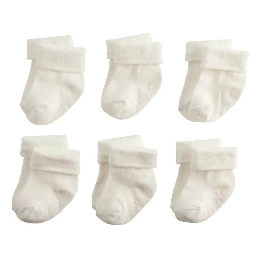 Baby / Toddler Jumping Beans® 6-Pack White Foldover Cuff Socks 1 Baby / Toddler Jumping Beans® 6-Pack White Foldover Cuff Socks