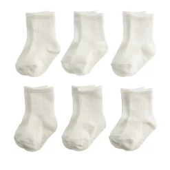 Baby / Toddler Jumping Beans® 6-Pack White Crew Socks