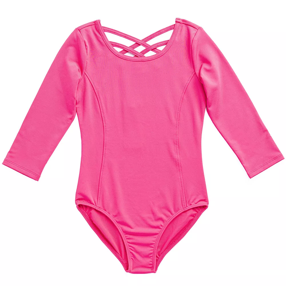 Girls 4-16 Rainbeau Moves 3/4-Sleeve Leotard 1 Girls 4-16 Rainbeau Moves 3/4-Sleeve Leotard