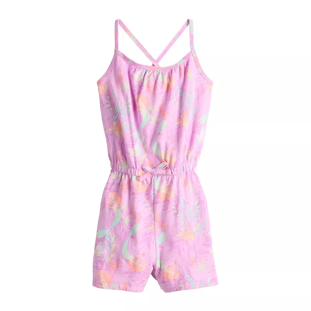 Disney's The Little Mermaid Ariel Toddler Girl Crossback Romper by Jumping Beans® 1 Disney's The Little Mermaid Ariel Toddler Girl Crossback Romper by Jumping Beans®