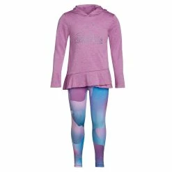 Toddler Girl adidas Curved Hooded Top & Leggings Set -Kohl's Sales Store 5561478 ALT2