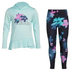 Toddler Girl adidas Curved Hooded Top & Leggings Set -Kohl's Sales Store 5561478 Mint
