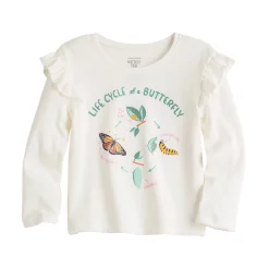 Toddler Girl Jumping Beans® Ruffle Shoulder Long Sleeve Tee 10 Toddler Girl Jumping Beans® Ruffle Shoulder Long Sleeve Tee -Kohl's Sales Store 5582722 Butterfly Ivory