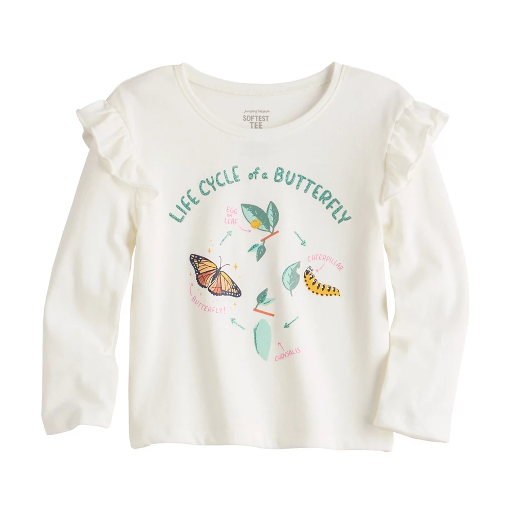 Toddler Girl Jumping Beans® Ruffle Shoulder Long Sleeve Tee 4 Toddler Girl Jumping Beans® Ruffle Shoulder Long Sleeve Tee - Image 4