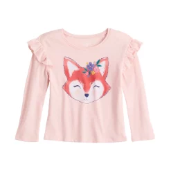 Toddler Girl Jumping Beans® Ruffle Shoulder Long Sleeve Tee 13 Toddler Girl Jumping Beans® Ruffle Shoulder Long Sleeve Tee -Kohl's Sales Store 5582722 Fox Pink