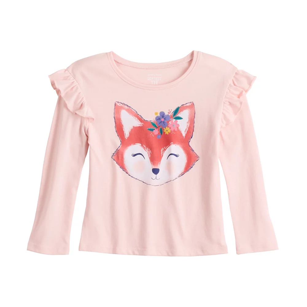 Toddler Girl Jumping Beans® Ruffle Shoulder Long Sleeve Tee 7 Toddler Girl Jumping Beans® Ruffle Shoulder Long Sleeve Tee - Image 7
