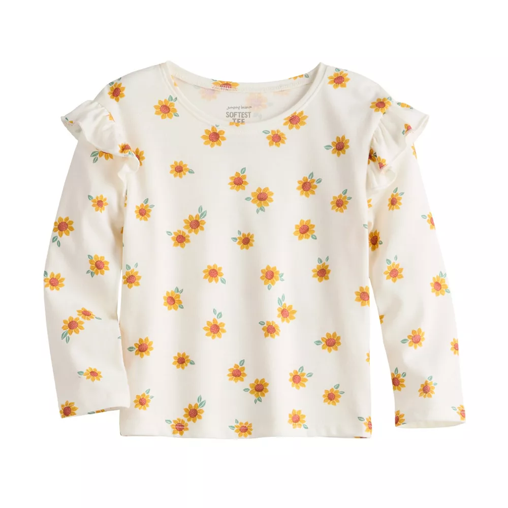 Toddler Girl Jumping Beans® Ruffle Shoulder Long Sleeve Tee 2 Toddler Girl Jumping Beans® Ruffle Shoulder Long Sleeve Tee - Image 2