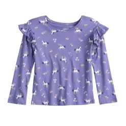 Toddler Girl Jumping Beans® Ruffle Shoulder Long Sleeve Tee 12 Toddler Girl Jumping Beans® Ruffle Shoulder Long Sleeve Tee -Kohl's Sales Store 5582722 Unicorn Purple