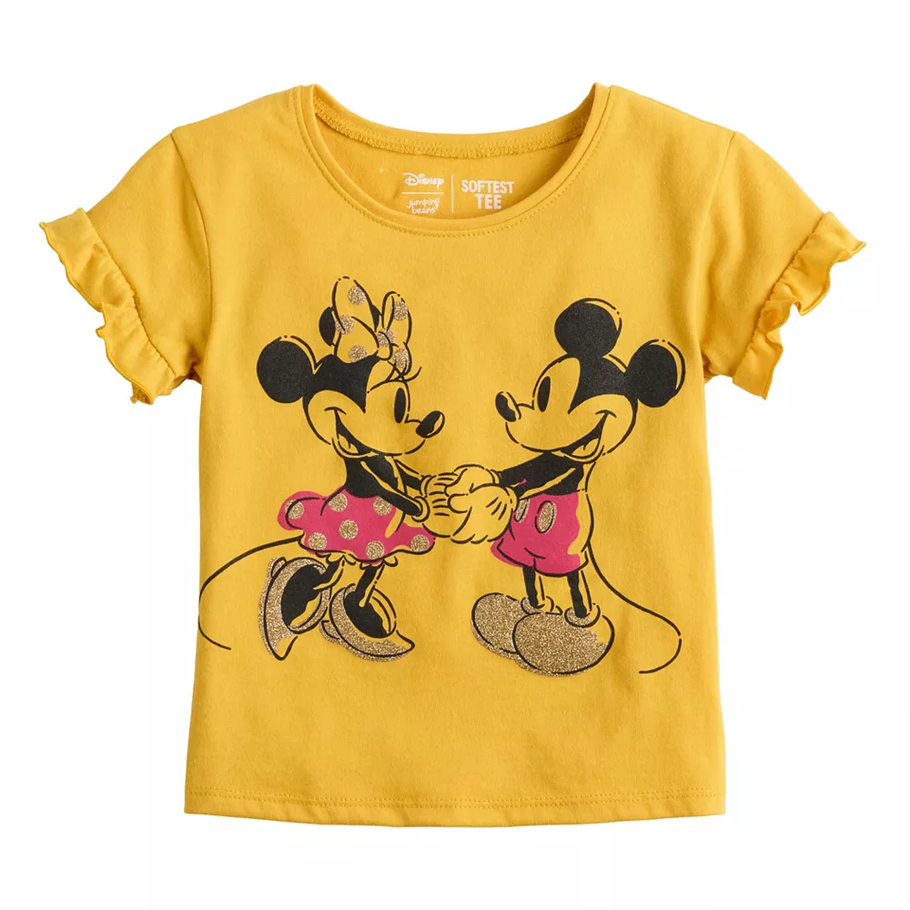 Toddler Girl Disney Mickey Mouse & Minnie Mouse Ruffle Sleeve Graphic Tee by Jumping Beans® 1 Toddler Girl Disney Mickey Mouse & Minnie Mouse Ruffle Sleeve Graphic Tee by Jumping Beans®