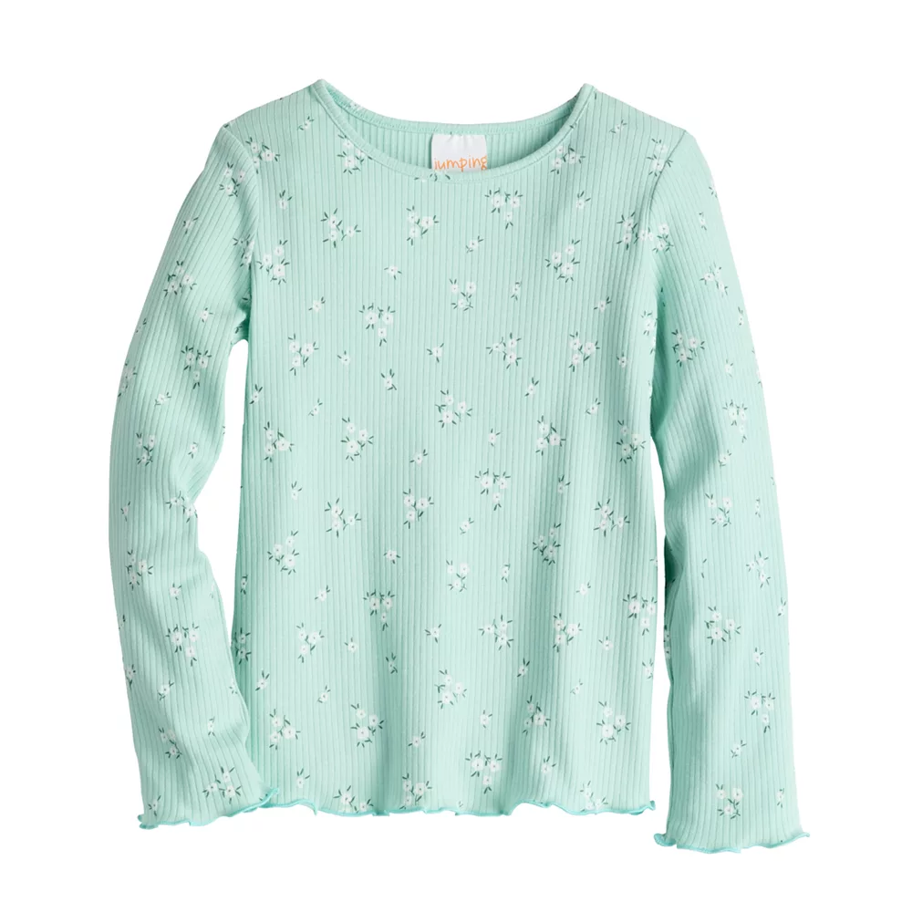 Toddler Girls Jumping Beans® Ribbed Tee 1 Toddler Girls Jumping Beans® Ribbed Tee