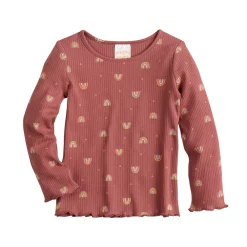 Toddler Girls Jumping Beans® Ribbed Tee 5 Toddler Girls Jumping Beans® Ribbed Tee -Kohl's Sales Store 5585373 Rainbow Rust