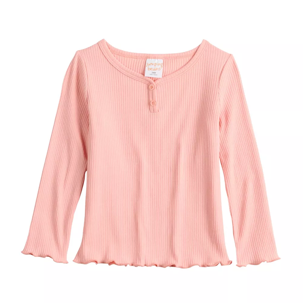 Toddler Girls Jumping Beans® Ribbed Henley 3 Toddler Girls Jumping Beans® Ribbed Henley - Image 3