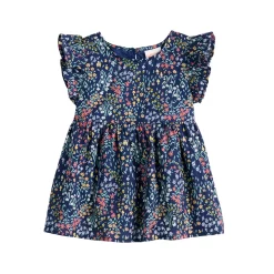 Toddler Girl Jumping Beans® Flutter Sleeve Baby Doll Top -Kohl's Sales Store 5587610 Floral Navy