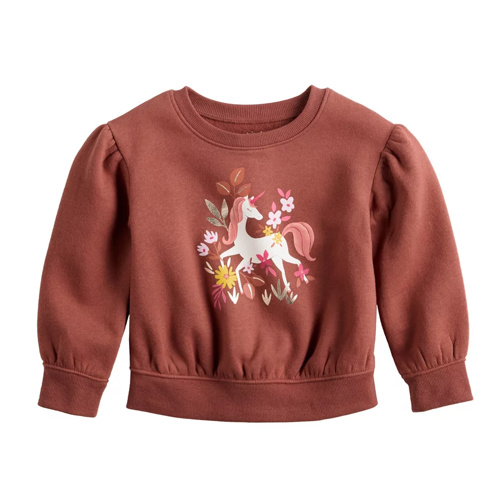 Toddler Girl Jumping Beans® Puff Sleeve Crewneck Sweatshirt 7 Toddler Girl Jumping Beans® Puff Sleeve Crewneck Sweatshirt - Image 7