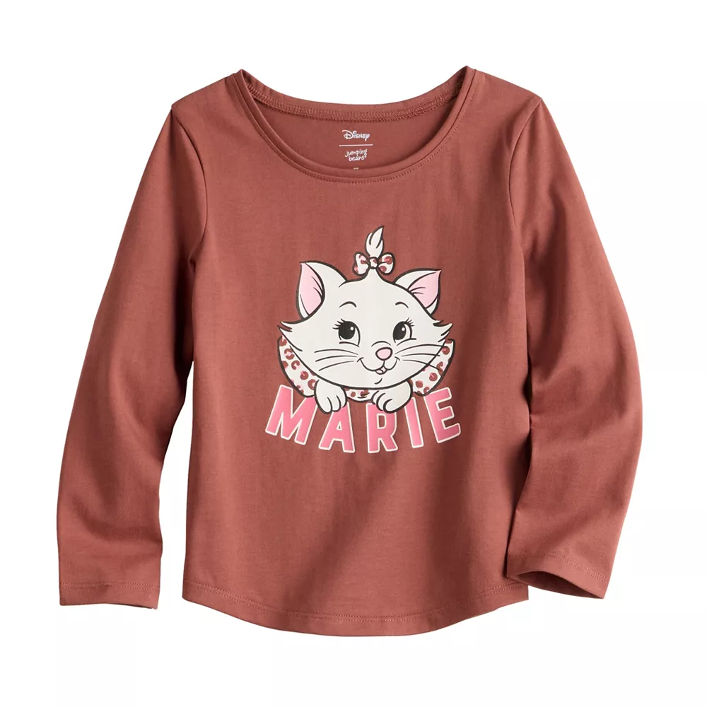Toddler Girl Disney The Aristocats Marie Long Sleeve Shirttail Graphic Tee by Jumping Beans® 1 Toddler Girl Disney The Aristocats Marie Long Sleeve Shirttail Graphic Tee by Jumping Beans®