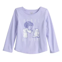 Toddler Girl Jumping Beans® Star Wars Princess Leia & R2-D2 "Rebel at Heart" Long Sleeve Graphic Tee