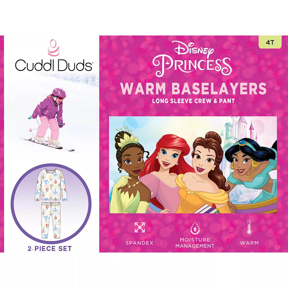 Disney Princess Toddler Girl Baselayer Set by Cuddl Duds® 2 Disney Princess Toddler Girl Baselayer Set by Cuddl Duds® - Image 2