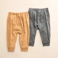 Baby & Toddler Little Co. by Lauren Conrad 2-Pack Organic Pants -Kohl's Sales Store 5613443 Caramel Charcoal