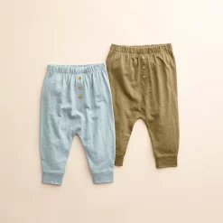 Baby & Toddler Little Co. by Lauren Conrad 2-Pack Organic Pants -Kohl's Sales Store 5613443 Light Blue Olive