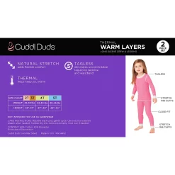 Toddler Girls Cuddl Duds® Thermal 2-Piece Baselayer Set -Kohl's Sales Store 5613816 ALT2
