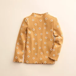 Baby & Toddler Girl Little Co. by Lauren Conrad Organic Lettuce-Edge Print Mockneck Top 7 Baby & Toddler Girl Little Co. by Lauren Conrad Organic Lettuce-Edge Print Mockneck Top -Kohl's Sales Store 5622448 Caramel Flower Print