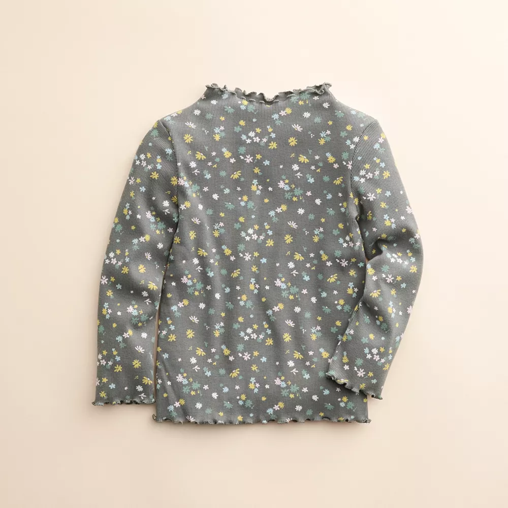 Baby & Toddler Girl Little Co. by Lauren Conrad Organic Lettuce-Edge Print Mockneck Top 1 Baby & Toddler Girl Little Co. by Lauren Conrad Organic Lettuce-Edge Print Mockneck Top