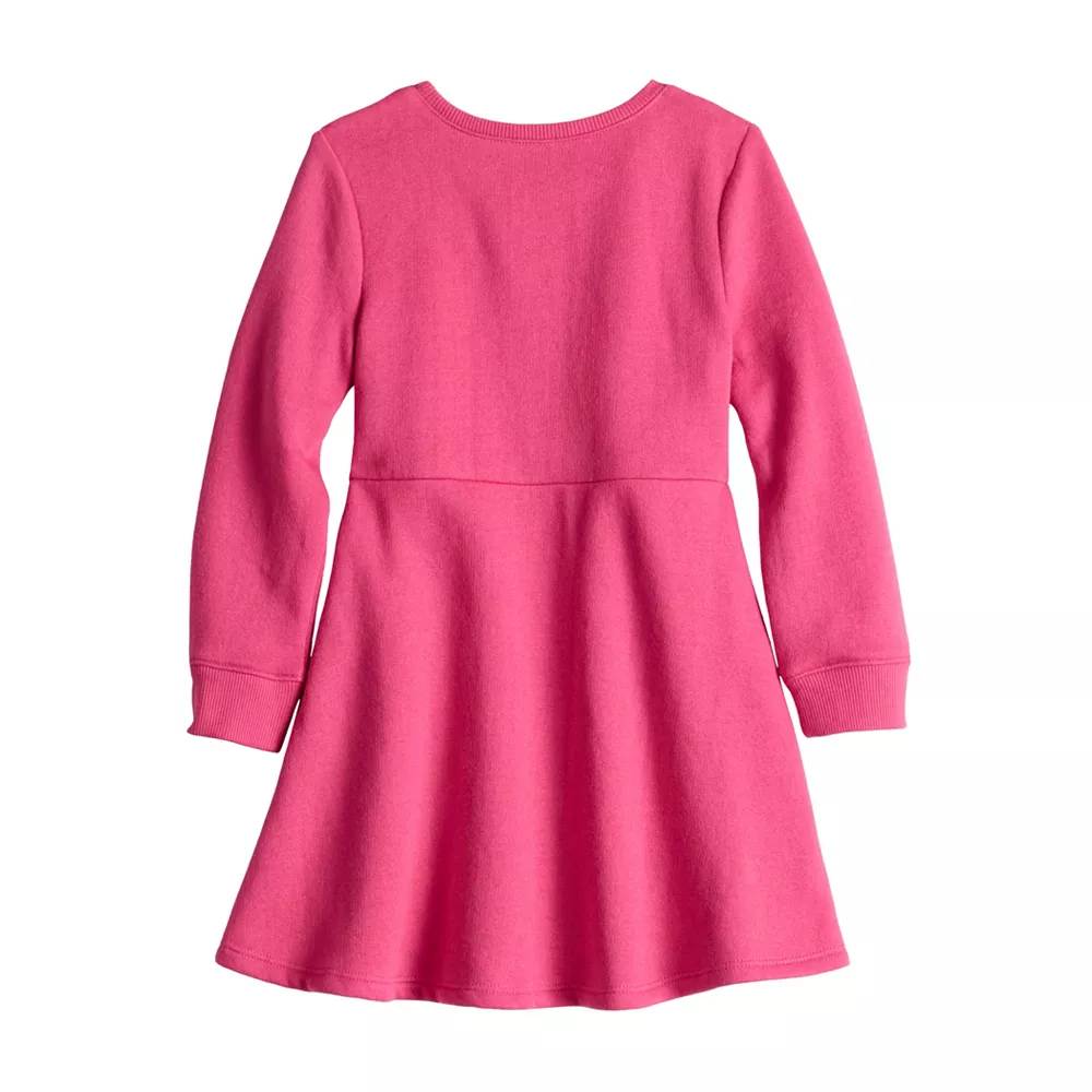 Toddler Girl Disney Minnie Mouse "Kind to All" Fleece Long Sleeve Skater Dress by Jumping Beans® 2 Toddler Girl Disney Minnie Mouse "Kind to All" Fleece Long Sleeve Skater Dress by Jumping Beans® - Image 2