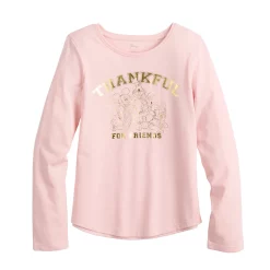 Toddler Girl Disney Mickey Mouse & Friends "Thankful for Friends" Foil Graphic Tee by Jumping Beans®