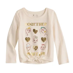 Toddler Girl Disney Princesses "Together is Better" Sequins-Embellished Tie Front Tee by Jumping Beans®