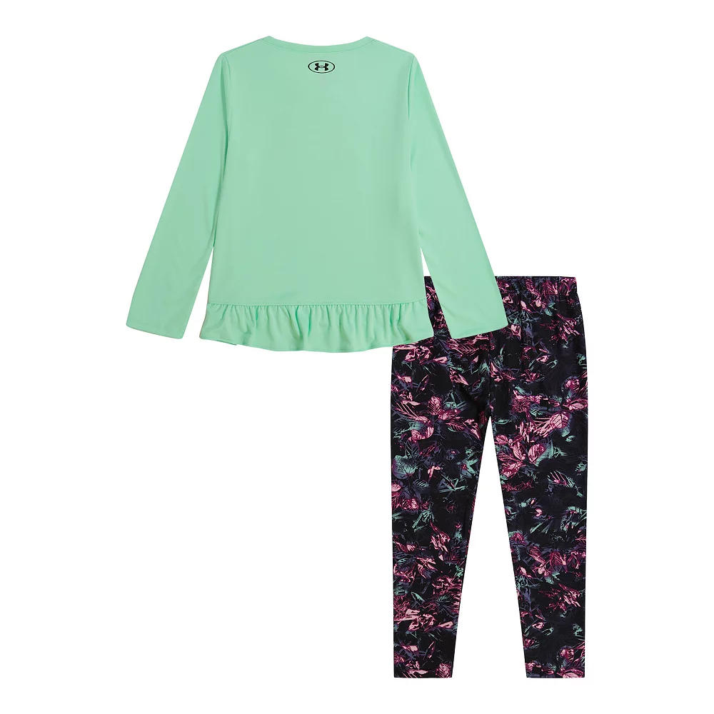 Toddler Girls Under Armour Dark Forest Long Sleeve Tee and Leggings Set 2 Toddler Girls Under Armour Dark Forest Long Sleeve Tee and Leggings Set - Image 2
