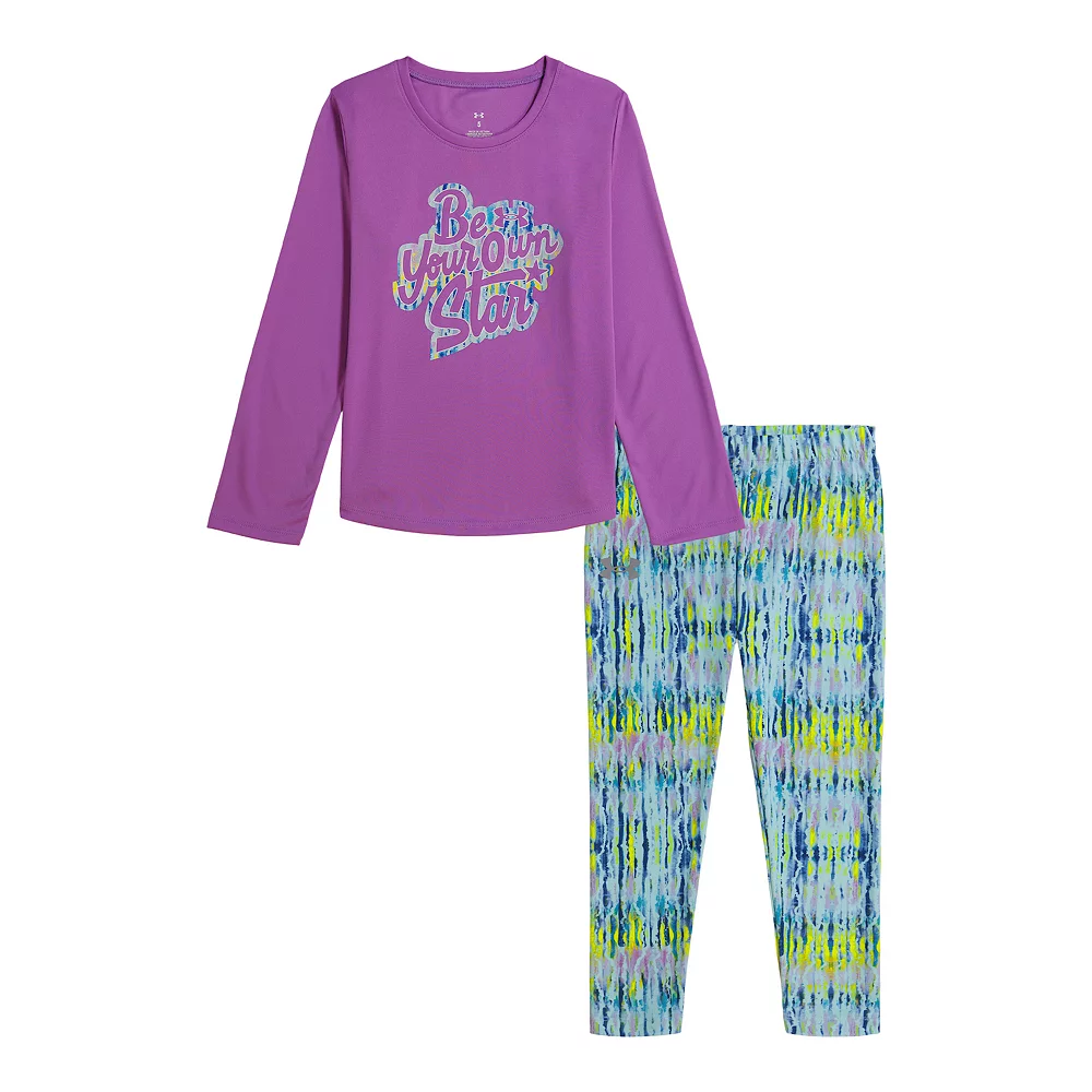 Toddler Girls Under Armour Dye Tracks Long Sleeve Tee and Leggings Set 1 Toddler Girls Under Armour Dye Tracks Long Sleeve Tee and Leggings Set