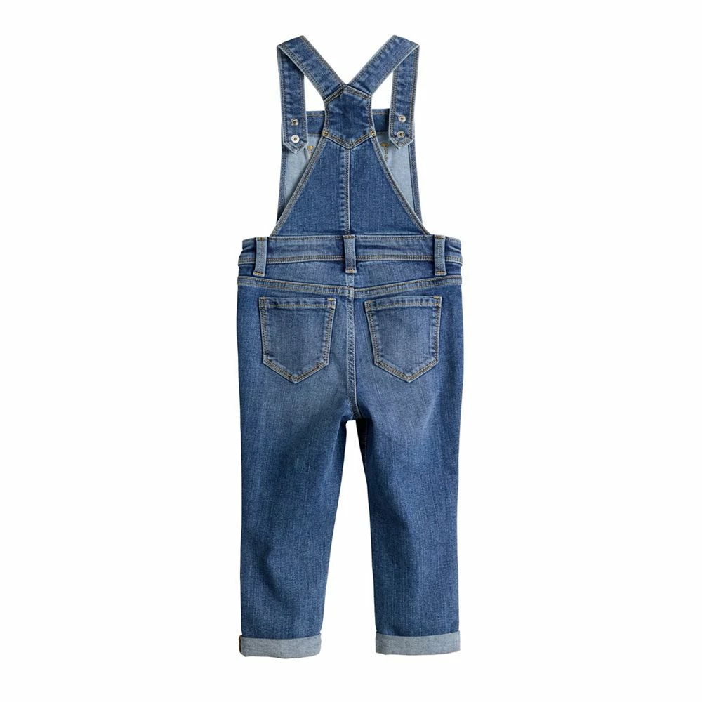 Toddler Girl Jumping Beans® Girlfriend Fit Denim Overalls 2 Toddler Girl Jumping Beans® Girlfriend Fit Denim Overalls - Image 2