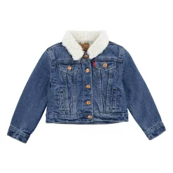 Toddler Girl Levi's® Sherpa Trim Trucker Denim Jacket