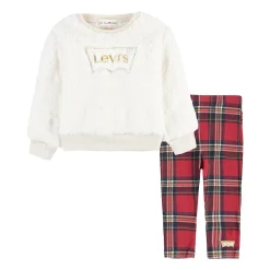 Baby Girl Levi's Sherpa Top & Leggings Set