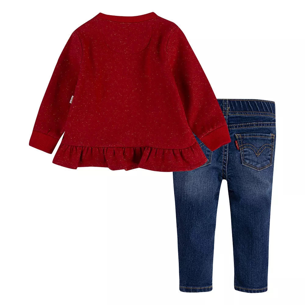 Baby Girl Levi's Knit Top & Jeans Set 2 Baby Girl Levi's Knit Top & Jeans Set - Image 2