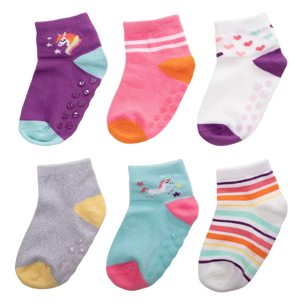 Baby / Toddler Girl Jumping Beans® 6-pack Low-Cut Softest Unicorn Socks 1 Baby / Toddler Girl Jumping Beans® 6-pack Low-Cut Softest Unicorn Socks