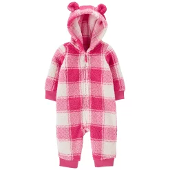 Baby Girl Carter's Hooded Sherpa Jumpsuit