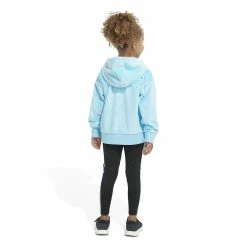 Toddler Girl adidas 2-Piece Silken Fleece Hooded Pullover & Leggings Set -Kohl's Sales Store 5678444 ALT4