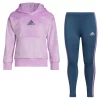 Toddler Girl adidas 2-Piece Silken Fleece Hooded Pullover & Leggings Set