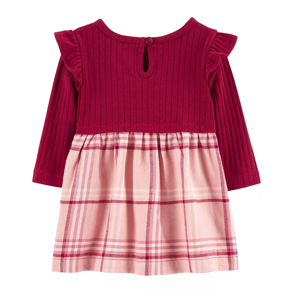 Baby Girl Carter's Mixed Print Flannel Dress 2 Baby Girl Carter's Mixed Print Flannel Dress - Image 2