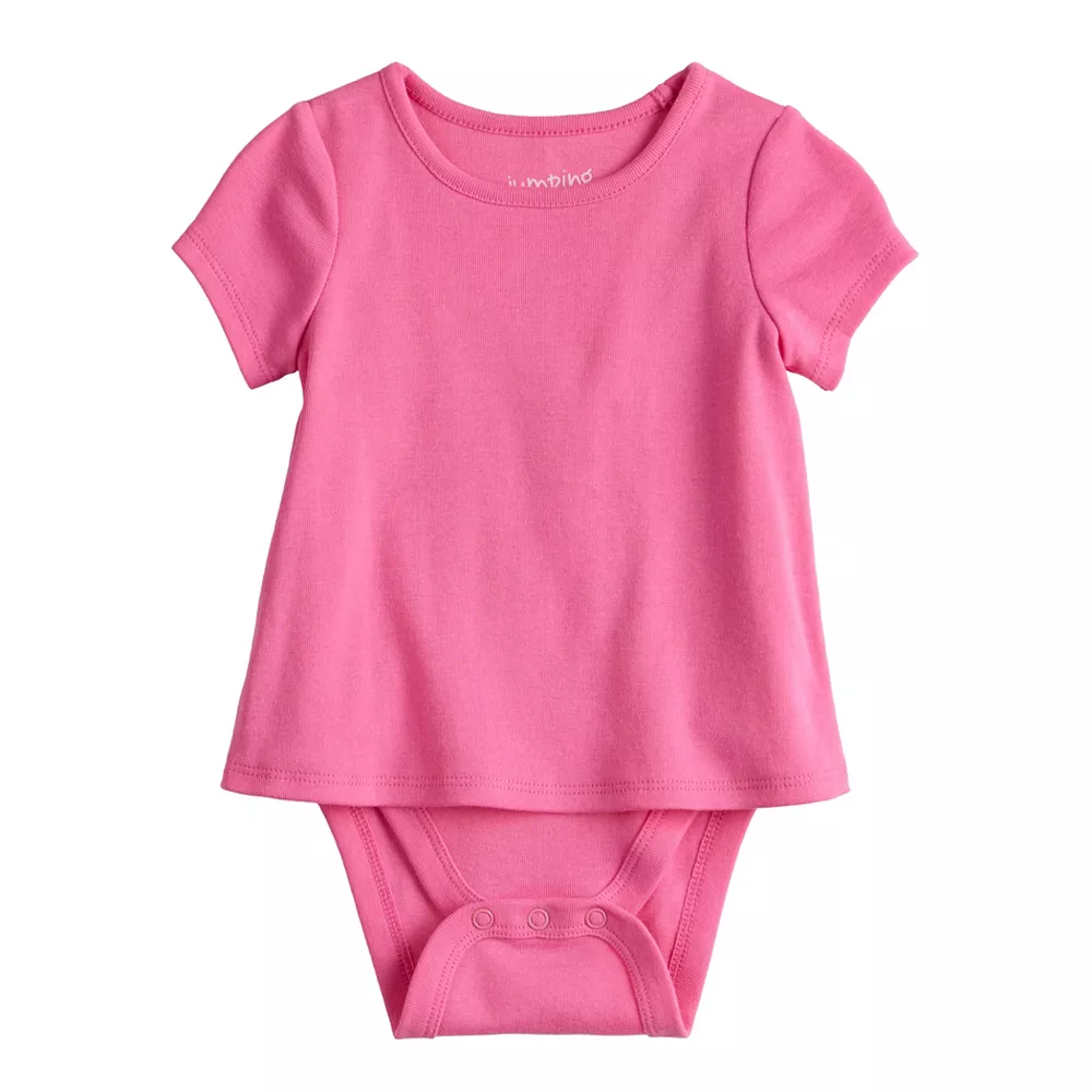 Baby Girl Jumping Beans® Adaptive Abdominal Access T-Shirt Romper 4 Baby Girl Jumping Beans® Adaptive Abdominal Access T-Shirt Romper - Image 4