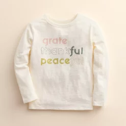 Kids 4-8 Little Co. by Lauren Conrad Organic Long-Sleeve Tee -Kohl's Sales Store 5689825 Ivory Grateful