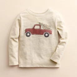 Baby & Toddler Little Co. by Lauren Conrad Organic Long-Sleeve Tee -Kohl's Sales Store 5690470 Khaki Tree Truck