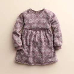 Baby & Toddler Girl Little Co. By Lauren Conrad Fleece Dress -Kohl's Sales Store 5710089 Icy Mauve Star Print