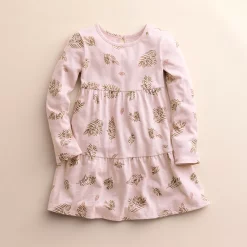 Baby & Toddler Little Co. by Lauren Conrad Organic Tiered Dress -Kohl's Sales Store 5710090 Icy Mauve Pine Branch